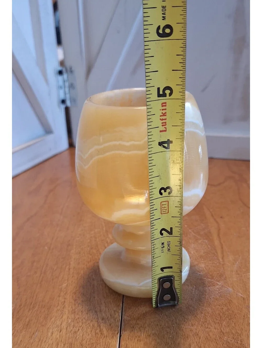 Marble Onyx Alabaster Goblet Carved Natural Stone 5